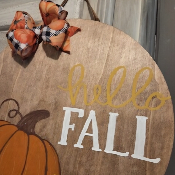 Hello Fall Wooden Wall Decor - Picture 3 of 3
